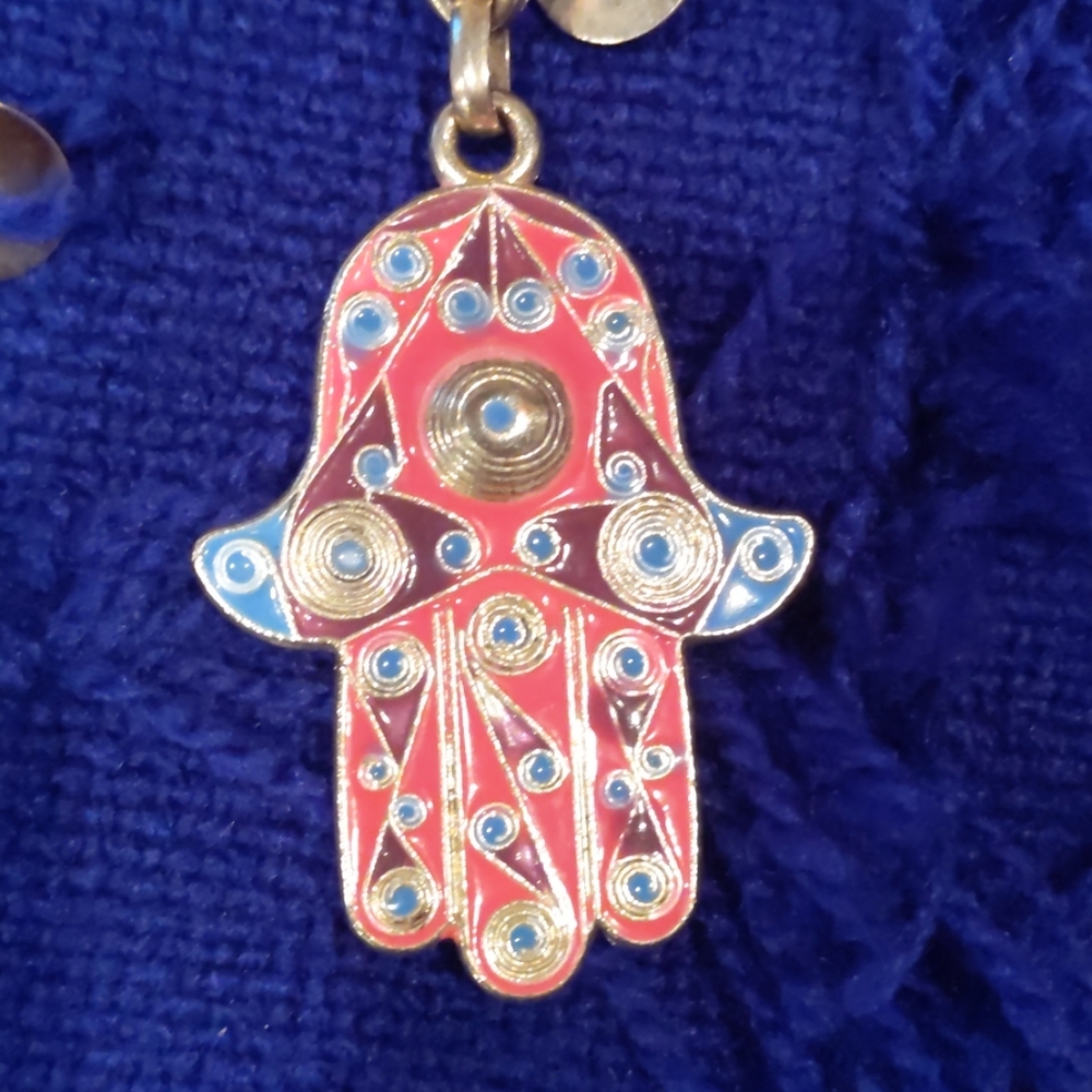 Moroccan Design Pink and Blue Pendant